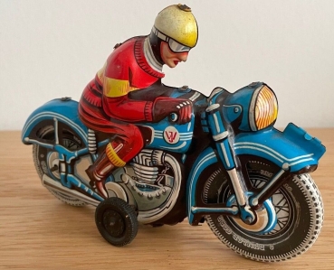 JW Wagner Motorrad 1968 Blechmodell mit Friktionsantrieb (9679)